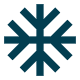 A green square with an image of a blue snowflake.